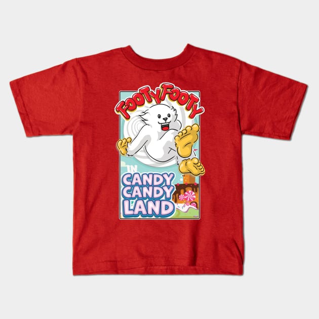 Footy Footy In Candy Candy Land Kids T-Shirt by Footy Footy